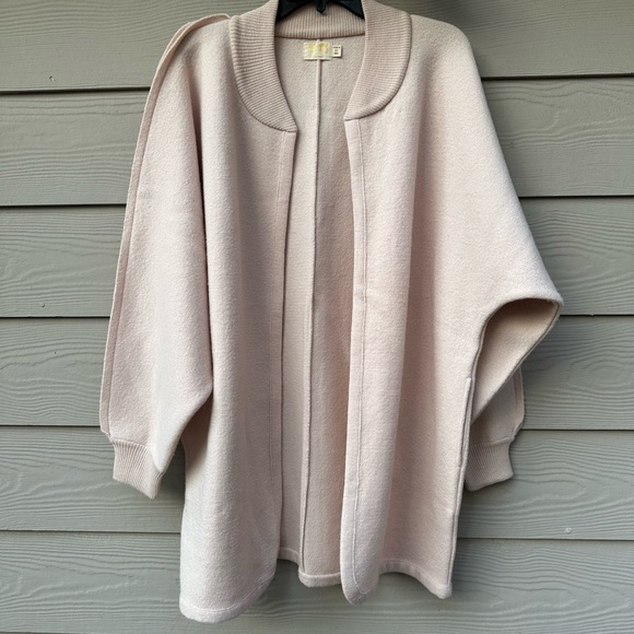 Nation LTD Pink Wool Topper Sweater Wool Cardigan Jacket - Picture 2 of 9